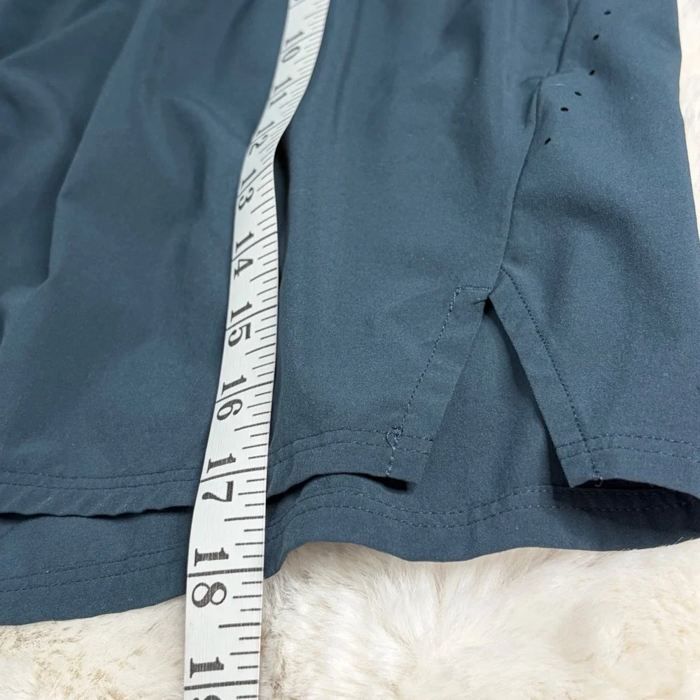 All in Motion Mens‎ XL Teal Blue 7 Inch Inseam Athletic Training Shorts Zippered